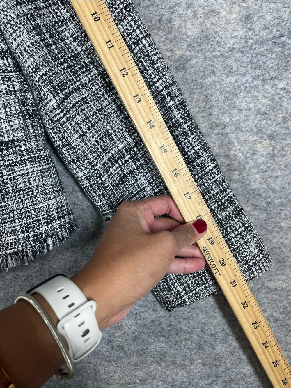 Maeve Anthropologie Womens Black White Tweed Double Breasted Jacket 12P Career - Picture 8 of 15